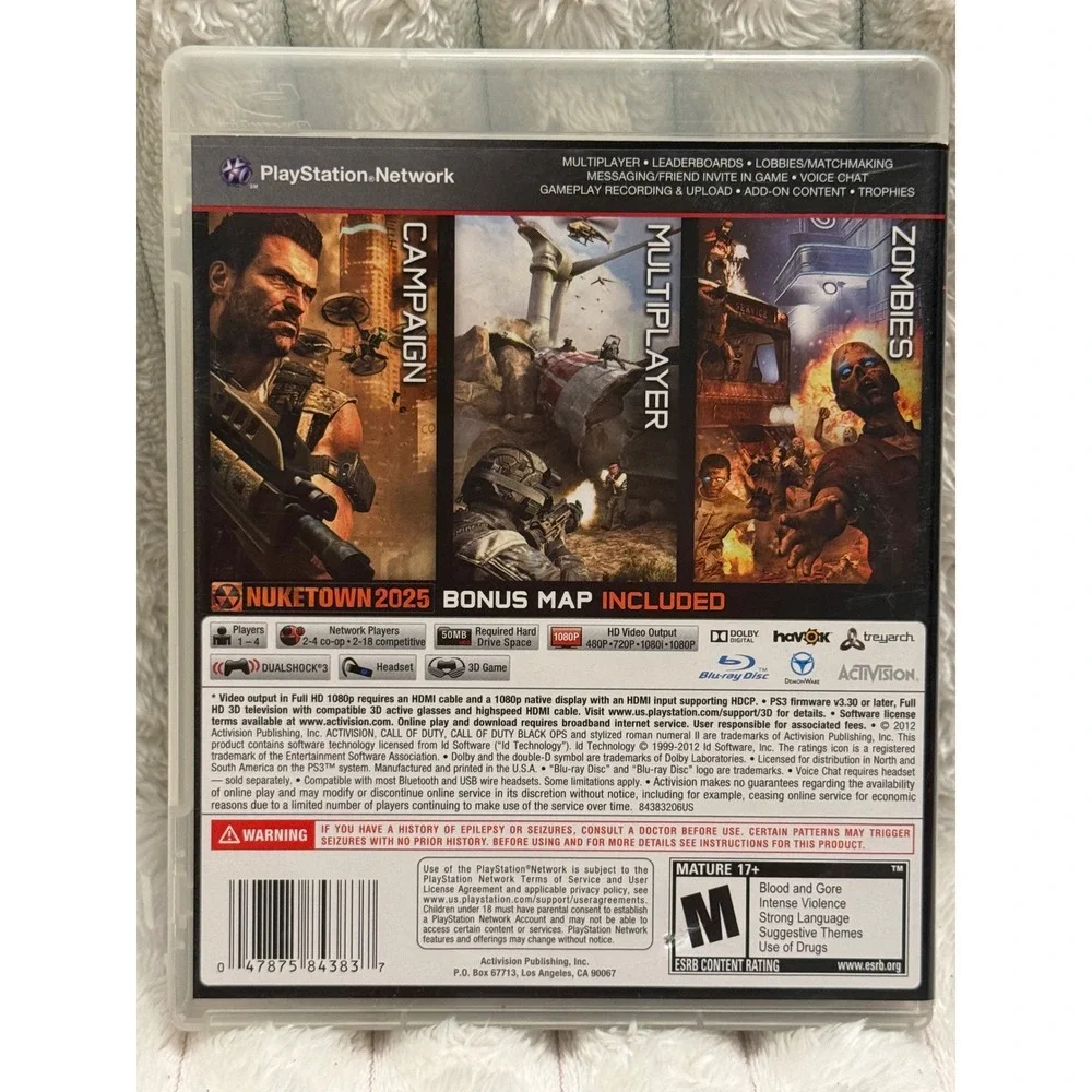 Call of Duty Black Ops II PS3 PlayStation 3 CIB w/ Nuketown 2025 Insert